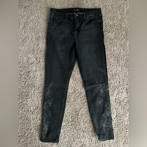 Lucky Brand Ava Super Skinny Embroidered Jeans Size 10!